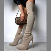 Stylish Knitting Stiletto Over The Knee Boots Oshnow